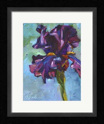 Framed Iris in Bloom Print