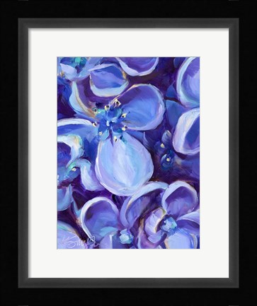 Framed Lavender Floral Close Up Print