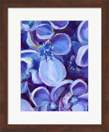 Framed Lavender Floral Close Up Print