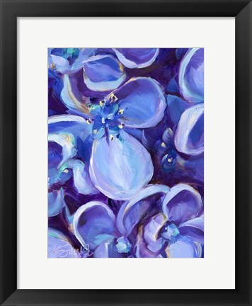 Framed Lavender Floral Close Up Print