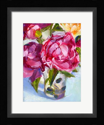 Framed Peony Still Life Print