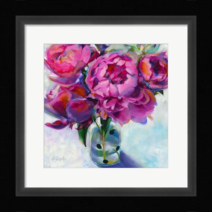 Framed Roses Still Life I Print