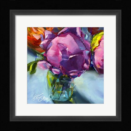 Framed Roses Still Life II Print