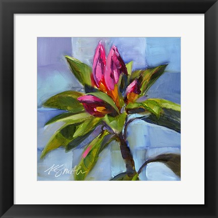 Framed Tropical Floral Watercolor Print