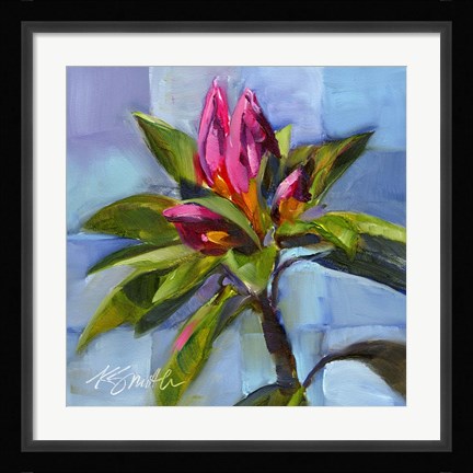 Framed Tropical Floral Watercolor Print