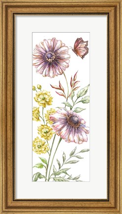 Framed Wildflower Stem panel V Print