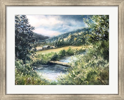 Framed Dolores Ranch Painting Print