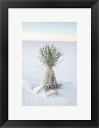 Framed Yucca in White Sands National Monument Print