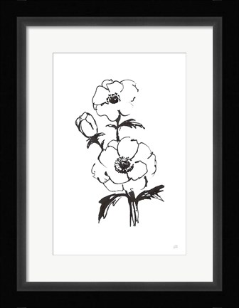 Framed Line Anemone II Print