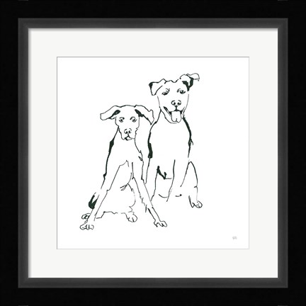 Framed Lovable Mutts V Print