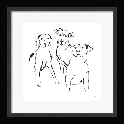 Framed Lovable Mutts II Print