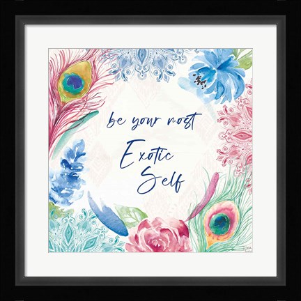 Framed Peacock Glory IX Print