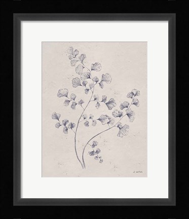 Framed Soft Summer Sketches IV Navy Print