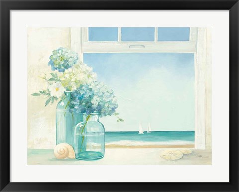 Framed Seaside Hydrangea Print