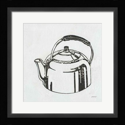 Framed Retro Tea Kettle Print