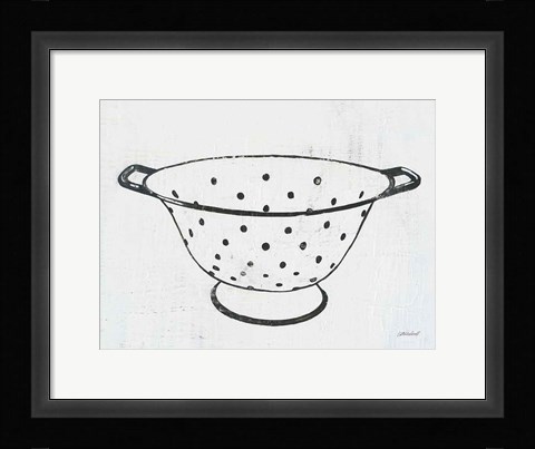 Framed Retro Colander Print