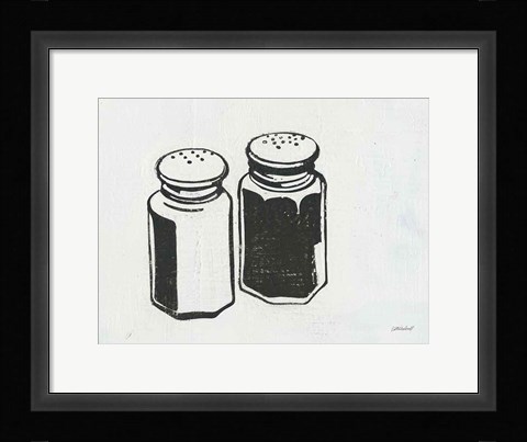 Framed Retro Salt and Pepper Print