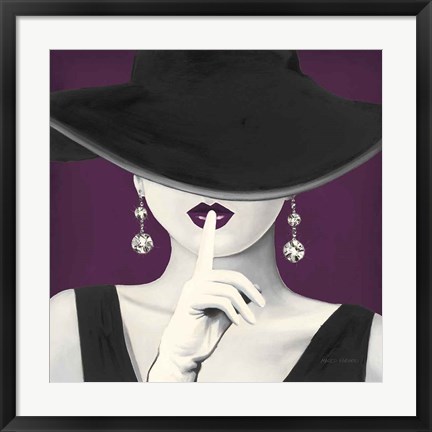 Framed Haute Chapeau Purple I v2 Print