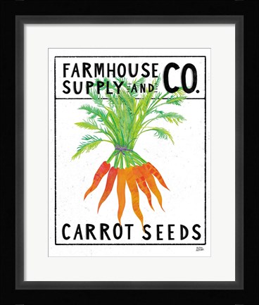Framed Kitchen Garden Seed Packet IV Print