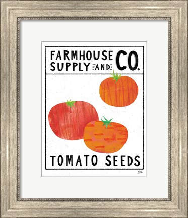 Framed Kitchen Garden Seed Packet III Print