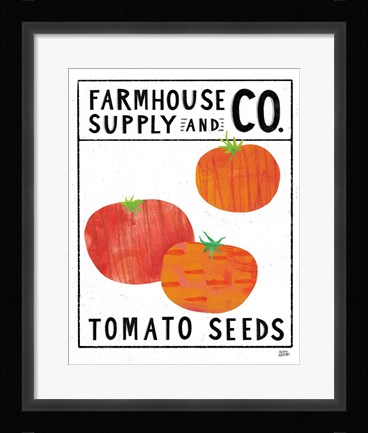 Framed Kitchen Garden Seed Packet III Print