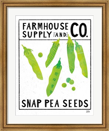 Framed Kitchen Garden Seed Packet II Print