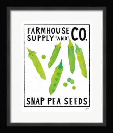 Framed Kitchen Garden Seed Packet II Print