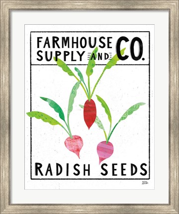 Framed Kitchen Garden Seed Packet I Print