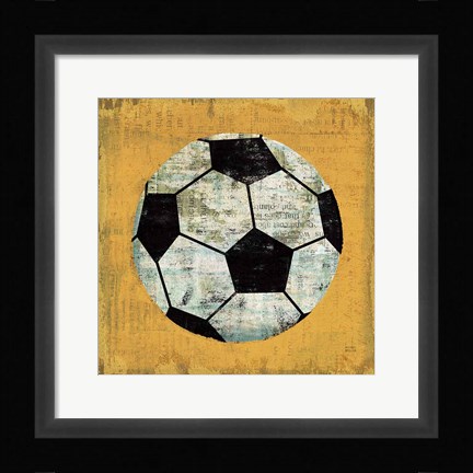 Framed Ball IV Yellow Print