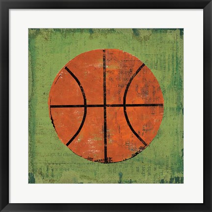 Framed Ball II Green Print