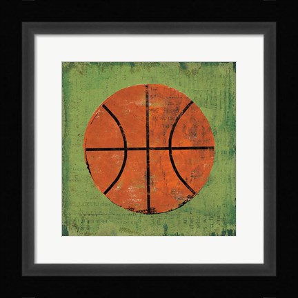 Framed Ball II Green Print