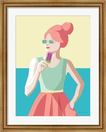 Framed Summer Girl III Print