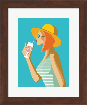 Framed Summer Girl I Print