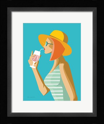 Framed Summer Girl I Print