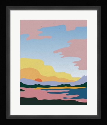 Framed Hills and Valleys III Print