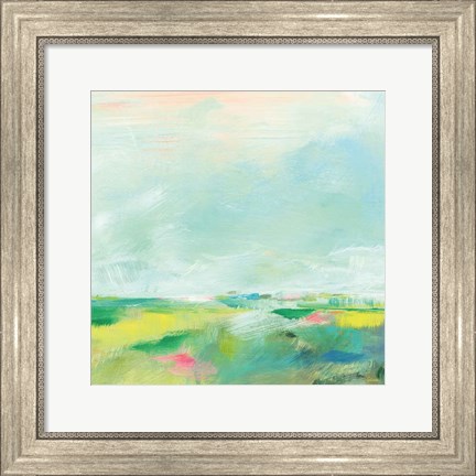 Framed Colorful Horizon Square II Print