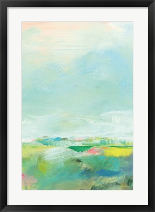 Framed Colorful Horizon Vertical Crop III Print