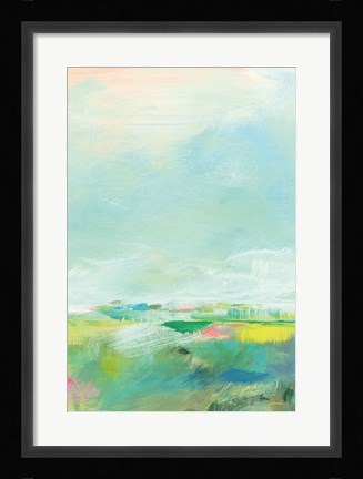 Framed Colorful Horizon Vertical Crop III Print