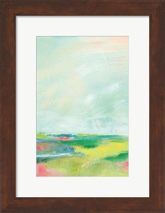 Framed Colorful Horizon Vertical Crop II Print