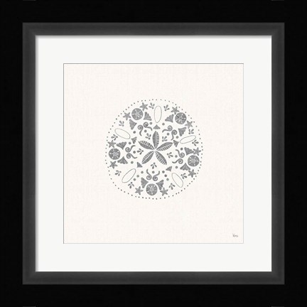 Framed Sea Charms II no Words Silver Print