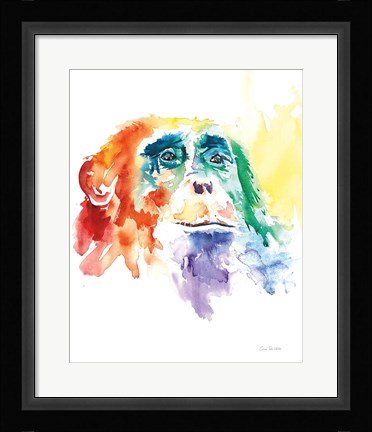 Framed Chimpanzee I Print