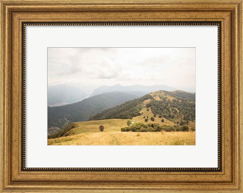 Framed Grassy Hills and Mountains Print