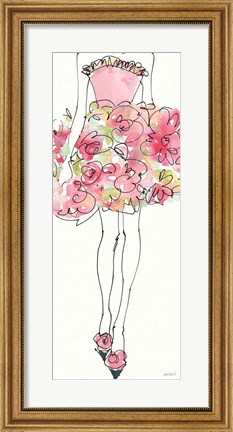 Framed Floral Fashion Shoulders I Pink Print
