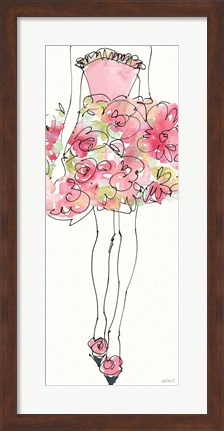Framed Floral Fashion Shoulders I Pink Print