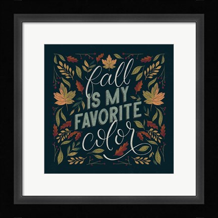 Framed Autumn Sayings I Print