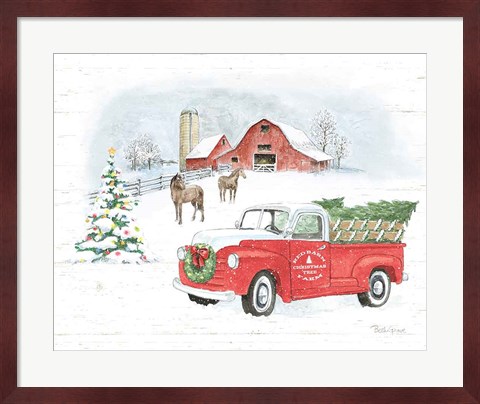 Framed Farmhouse Holidays V Truck Print