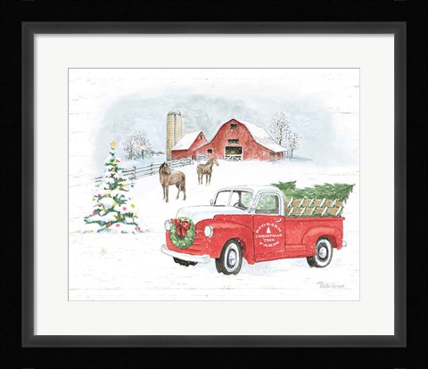 Framed Farmhouse Holidays V Truck Print