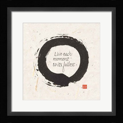 Framed Live each Moment Print