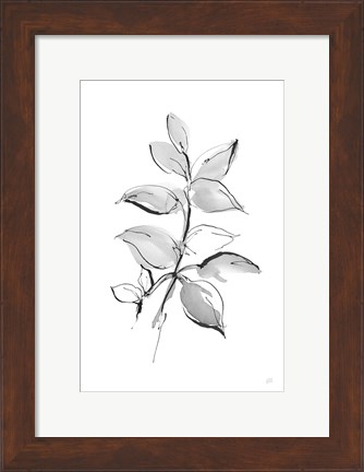Framed Wash Leaf I Print