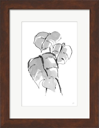 Framed Wash Split Leaf II Print